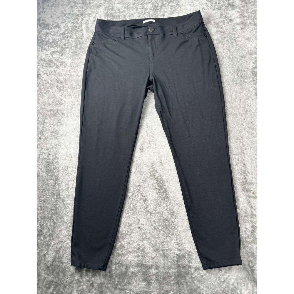 Maurices Womens Black Skinny Ponte Pants Size L Regular Five Pocket Trousers